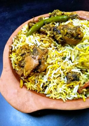 A picture of Green masala biryani....