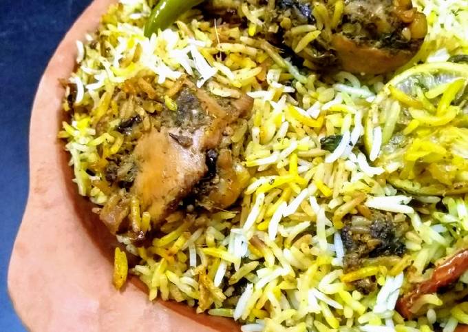 Green masala biryani...