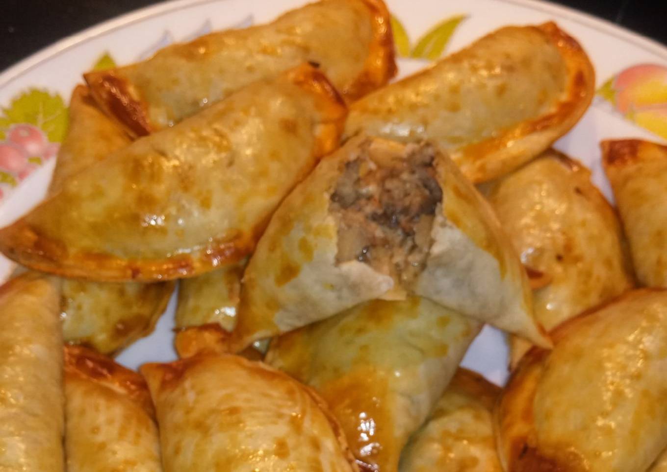 Empanadillas de champiñones y gambas