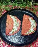 Rice Flour Beetroot Paratha Stuffed With Paneer Mixture