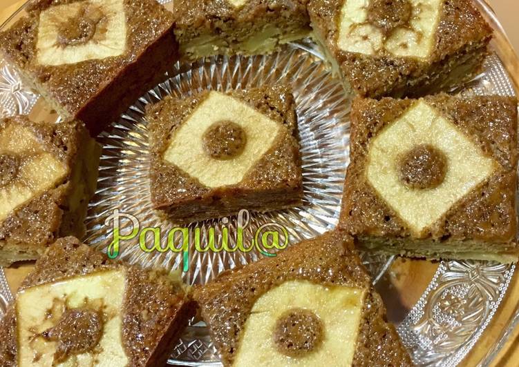 Cuadrados-bizcocho de manzana 🍏