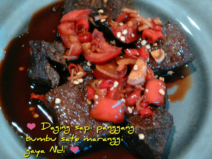 Langkah Mudah untuk Membuat Daging Sapi Panggang Bumbu Sate Maranggi Gaya Ndi, Lezat Sekali