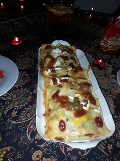 عکسی از دستور لازانیا با قارچ و گوشت