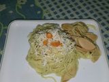 Spaghetti Aglio Olio with sosis