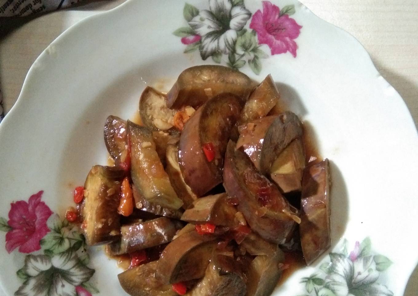 Tumis terong pedas
