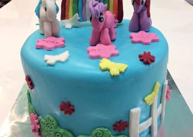 Cara Membuat Cake Fondant Little Pony bunda pasti bisa
