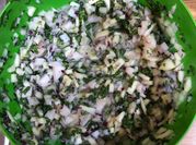 Una foto de ceviche de lubina