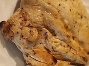 A picture of chicken breast marinate