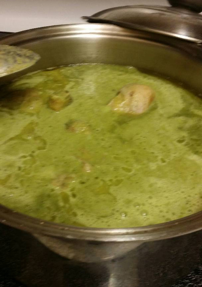 Una foto de Mole de espinacas con pollo