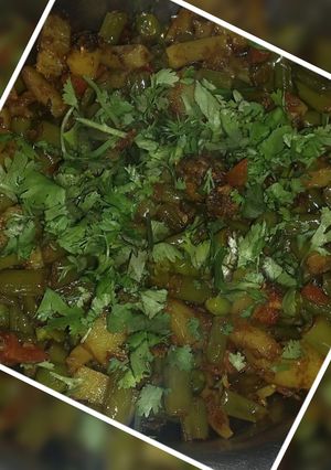A picture of Dry Potato-French Beans.