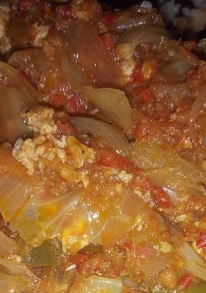 A picture of Vegetable egg sauce.