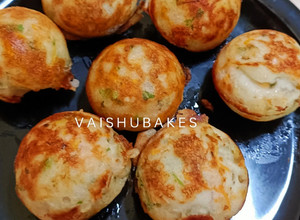 A picture of Singhara Aatta & Kuttu ka Aatta Paniyaram (Water chestnut flour & buckwheat flour Appe).