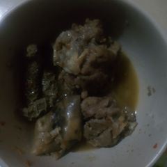 A picture of Goat meat pepper soup.