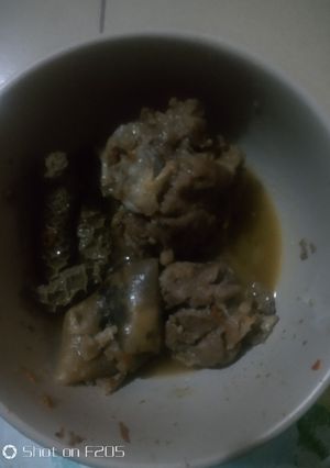 A picture of Goat meat pepper soup.