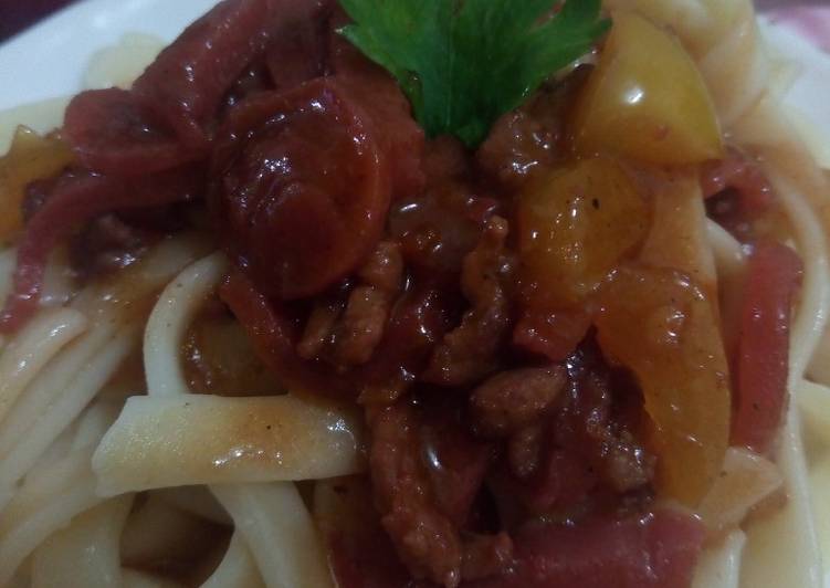 11 Resep: Spaghetti saos BBQ Anti Gagal!