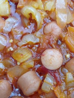 Virslis lecsó. recept fotója