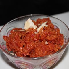 A picture of Gajar ka halwa- The old fashion version.