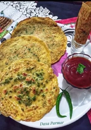 A picture of 20 Min Breakfast Vegetable Omelette (Eggless).