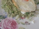 Arroz de cloliflor y brócoli con agregado huevo