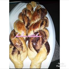 A picture of Twisted Nutella bread.