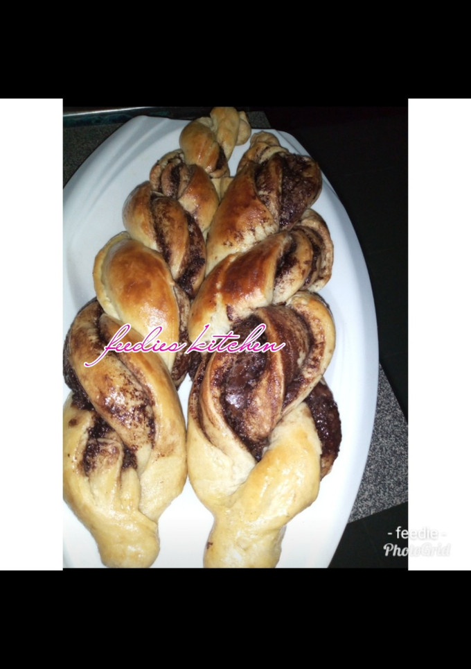 A picture of Twisted Nutella bread.