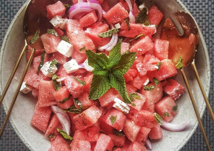 Steps to Make Award-winning Water melon salad