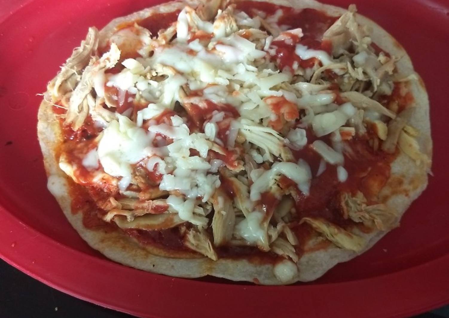 Pizza Fácil Con Tortilla de Harina en Microondas Receta de Cynthia ...