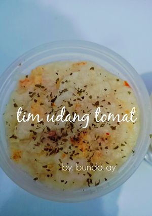 Foto resep MPASI tim udang tomat