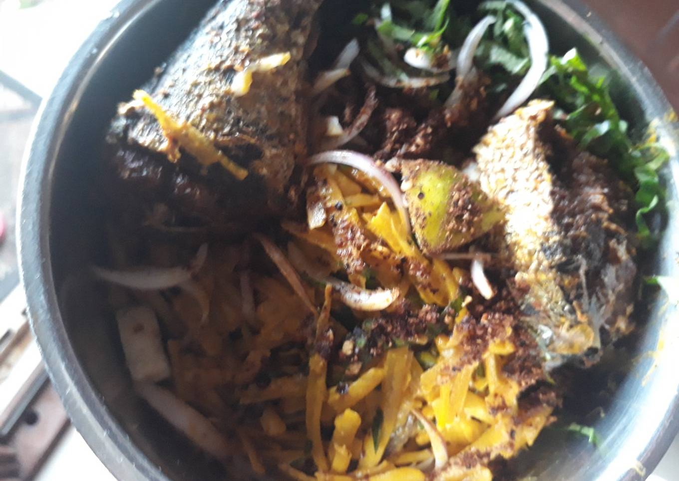 Abacha with fish