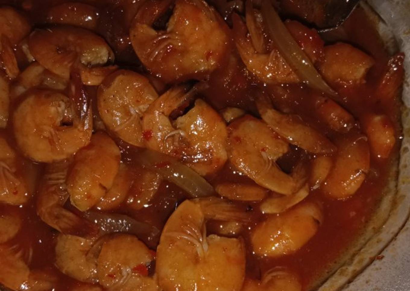 76. Udang saus padang