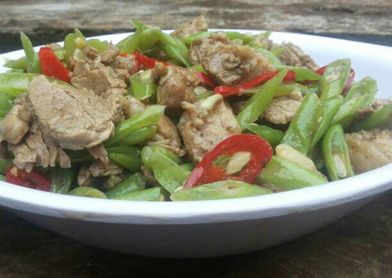 Oseng buncis daging