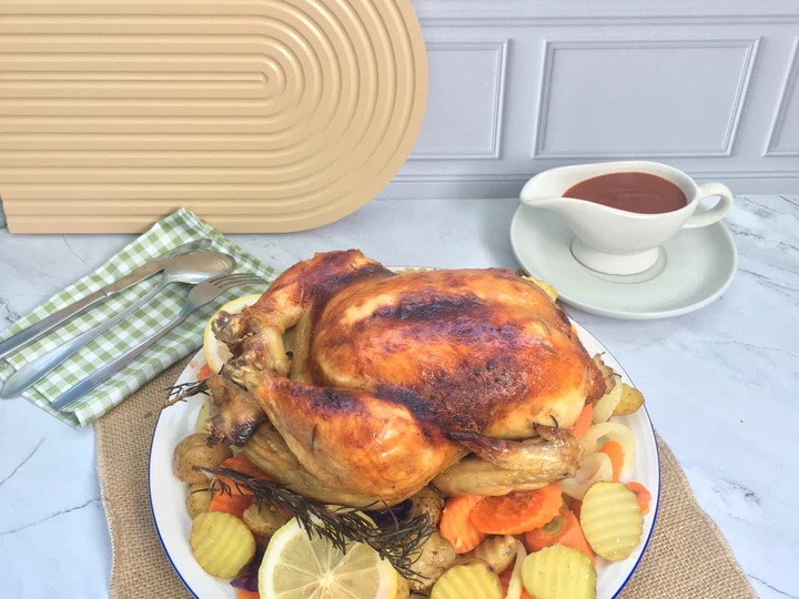 Langkah Gampang Menyiapkan Resep Rosemary Roasted Chicken with BBQ sauce (Gurih, empuk, meresap sampai dalam) yang Enak Banget Anti Ribet, Mantap Sekali