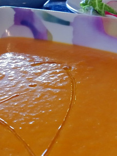 Una foto de Crema de calabaza y puerro