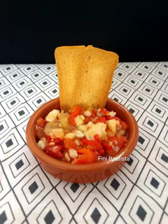 Una foto de Ensalada de pimientos y bacalao