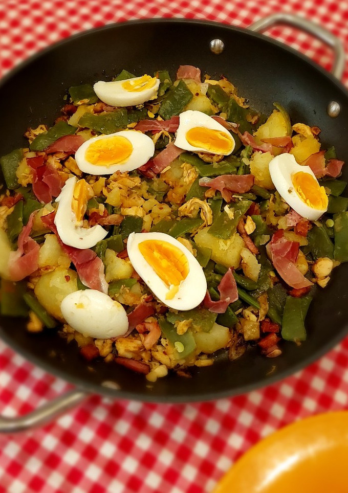 Una foto de Judías verdes con patatas a mi estilo (receta de aprovechamiento)