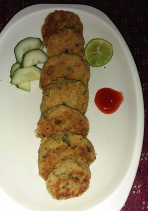 A picture of Chickpea rissoles #mashujaarecipe.