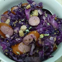 A picture of Easy stir fry purple cabbage.