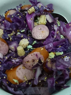 A picture of Easy stir fry purple cabbage.