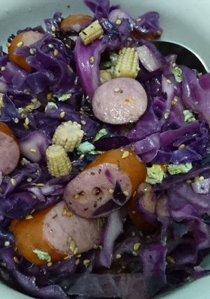 A picture of Easy stir fry purple cabbage.