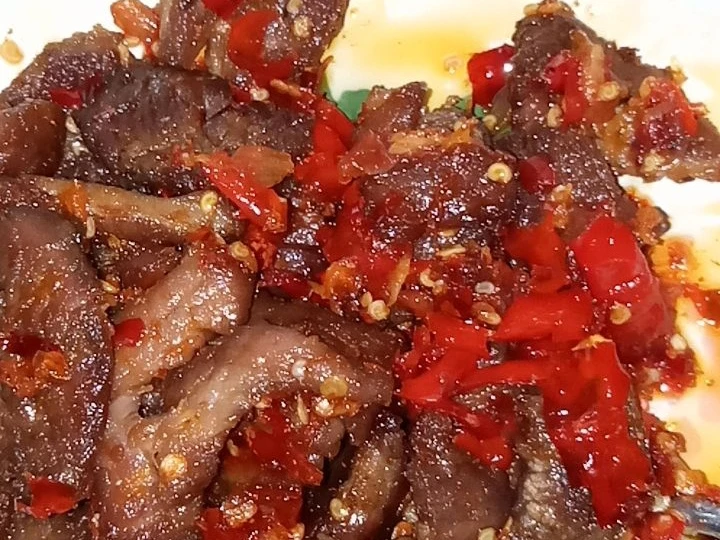 Cara Gampang Membuat Resep Dendeng sapi balado yang Enak
