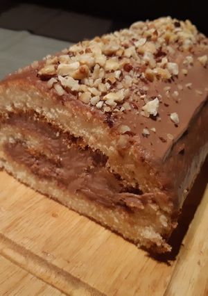 Nutellás piskótatekercs recept fotója