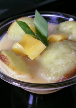 Foto resep Serabi pandan kuah nangka