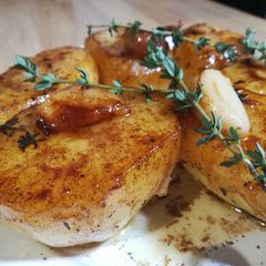 A picture of Fondant potatoes.