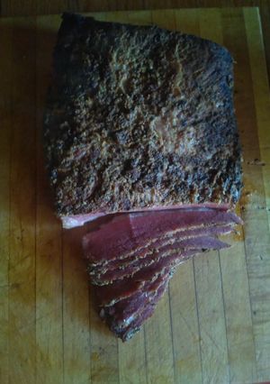 A picture of Smoked Pastrami (From Scratch Version).