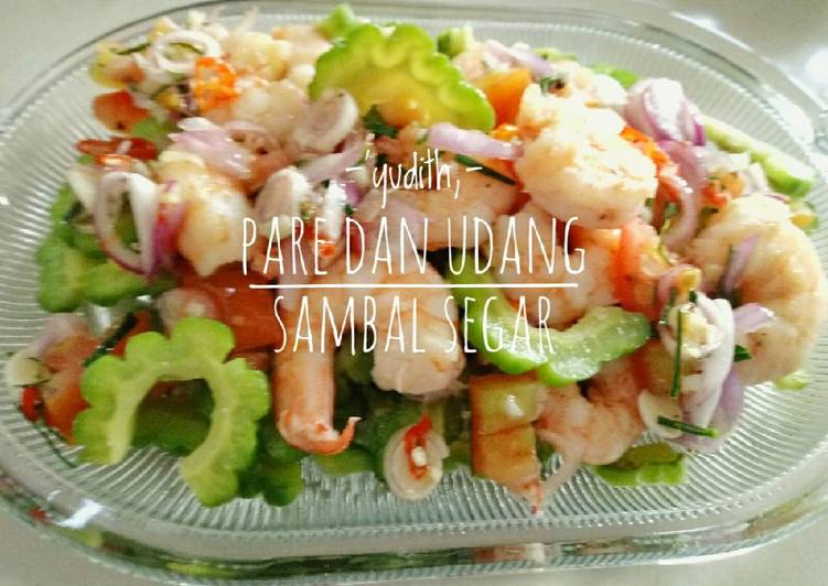 Cara Gampang meracik Pare dan Udang Sambal Segar yang sempurna