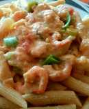 Pasta con camarones