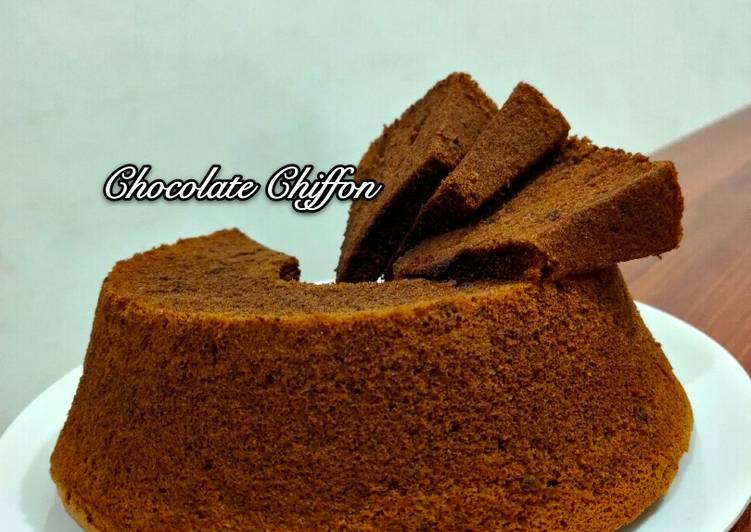 Chocolate Chiffon Cake Ala Tintin Rayner dengan minor modifikasi