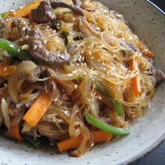 A picture of Stir-fried Beef & Harusame.