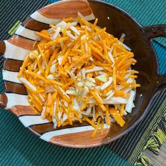 Peanut Raw papaya carrot Thai style salad A picture of Peanut Raw papaya carrot Thai style salad.