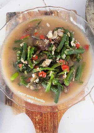 Foto resep Sayur Asem Bumbu Uleg pake Kangkung. Tersegar!